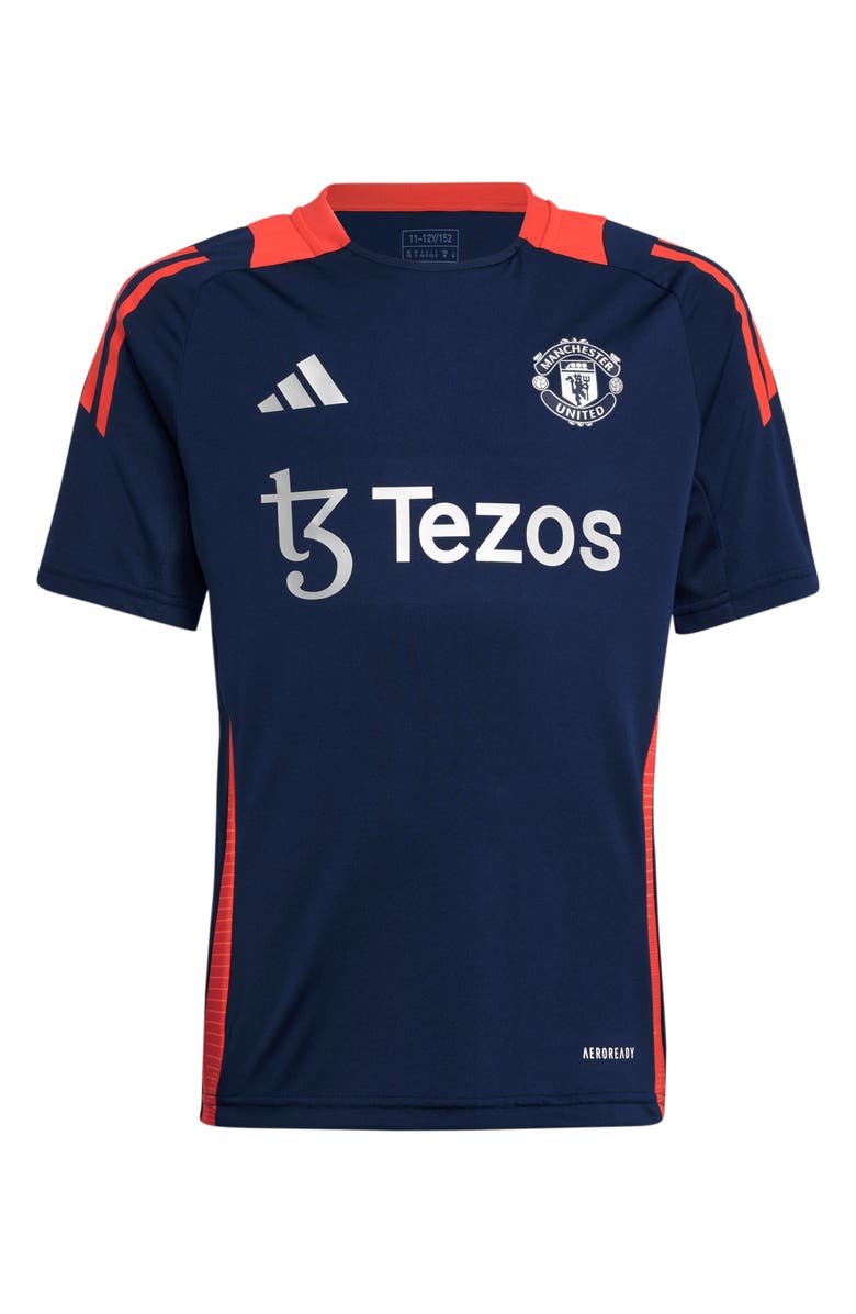 adidas Kids' Manchester United Training Jersey T-Shirt, Main, color,