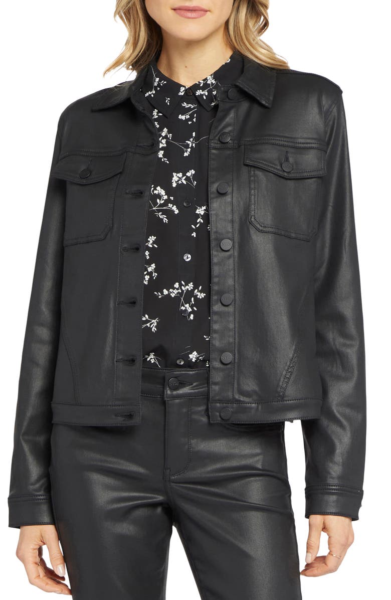 NYDJ Coated Denim Trucker Jacket, Main, color,