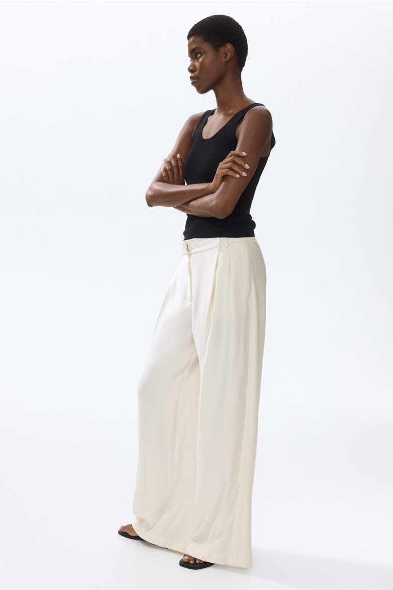 Wide-leg Dress Pants, Alternate, color, Cream