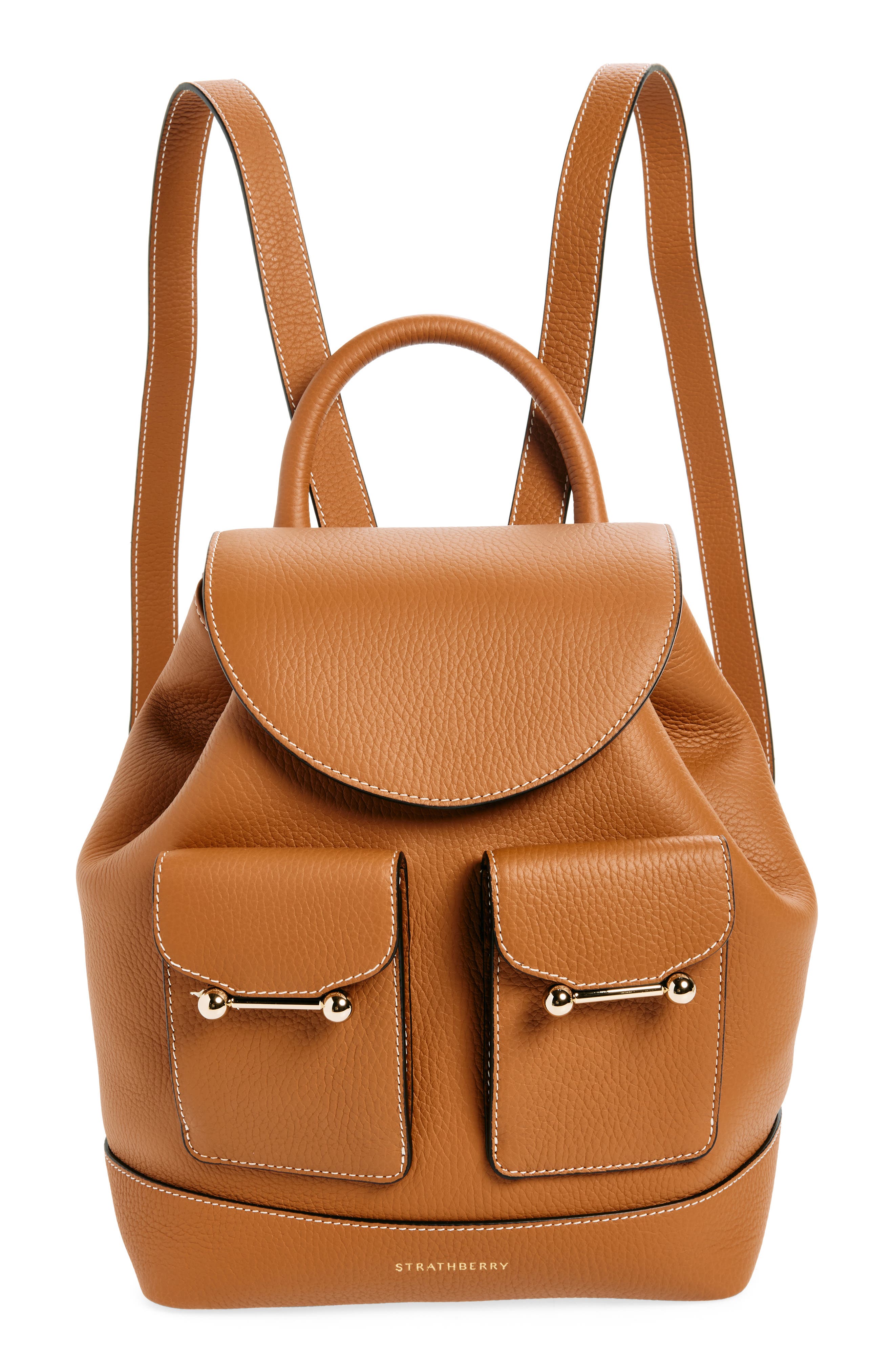 Osette Leather Backpack, Main, color, TAN