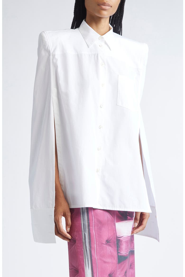Corbusier Cape Shirt, Alternate, color, WHITE