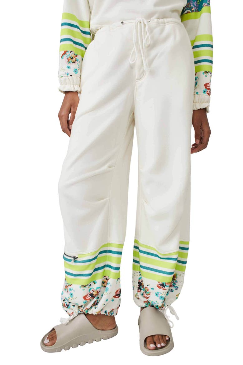 FP Movement Sway Floral Print Pants, Main, color, IVORY COMBO