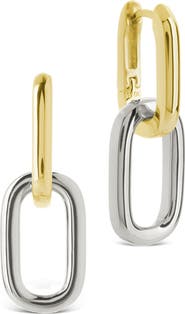 Sterling Forever Estella Dualtone Dangle Earrings