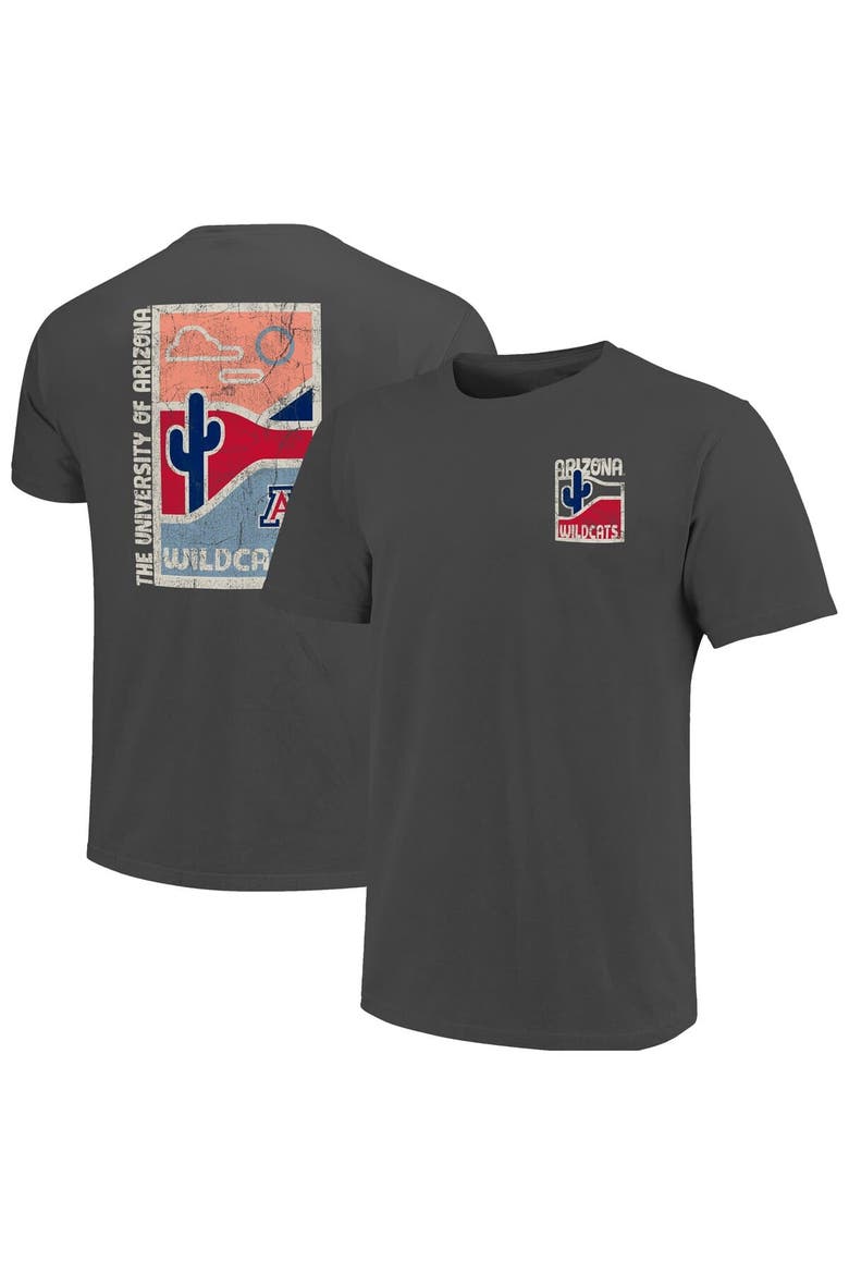 Men's  Graphite Arizona Wildcats Comfort Colors Minimal Vista Distressed Graphics T-Shirt, Alternate, color, Graphite