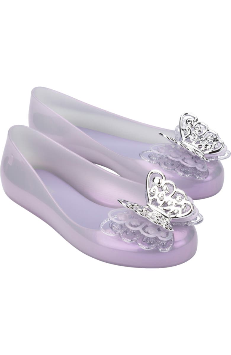 Mini Melissa Kids' Mini Melissa Sweet Love Fly II Flat, Main, color, Pearly Lilac