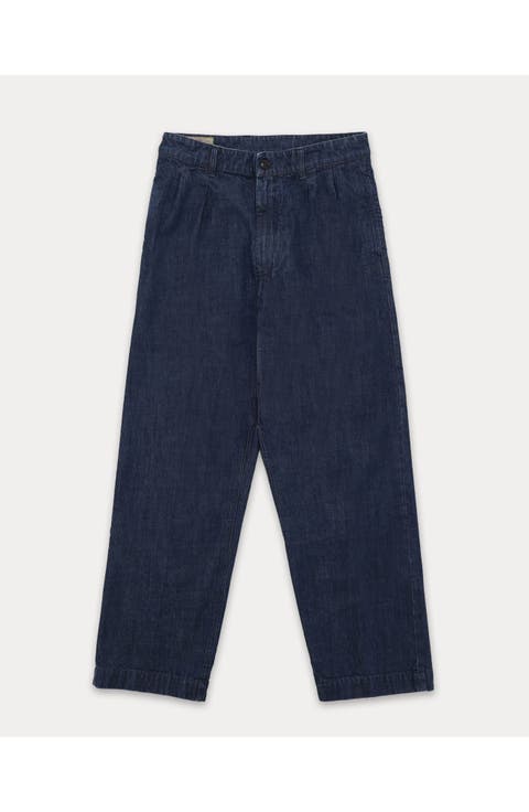 Newyork Pleated Denim Trousers