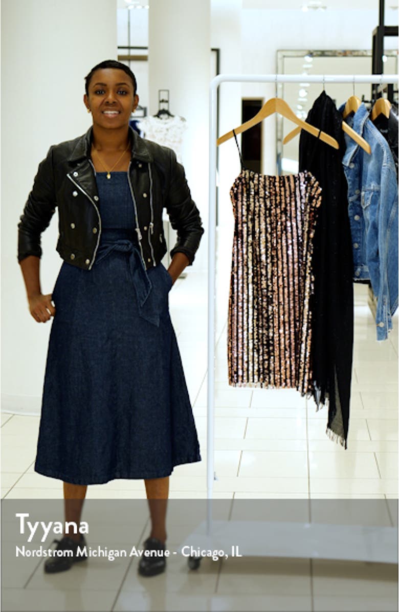 Stripe Sequin Cocktail Minidress, sales video thumbnail