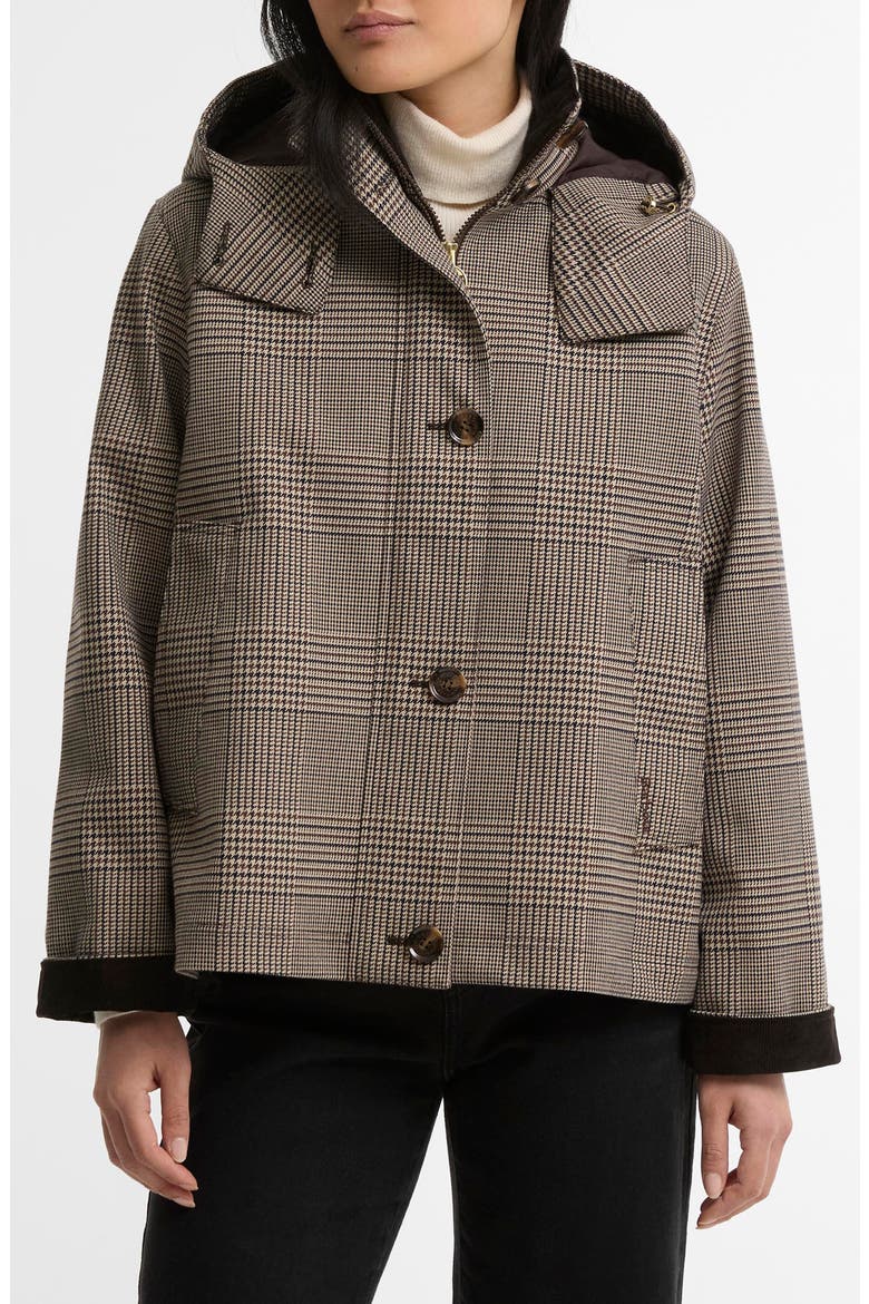 Connie Showerproof Jacket, Main, color, PRINCE OF WALES CHECK