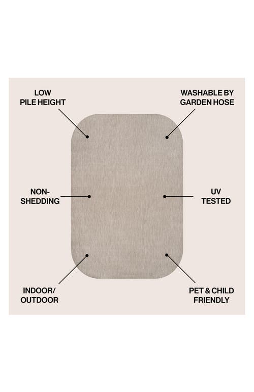 Jonathan Y Miles Modern Minimalist Radius Corner Solid Indoor/outdoor Shaped Area Rug