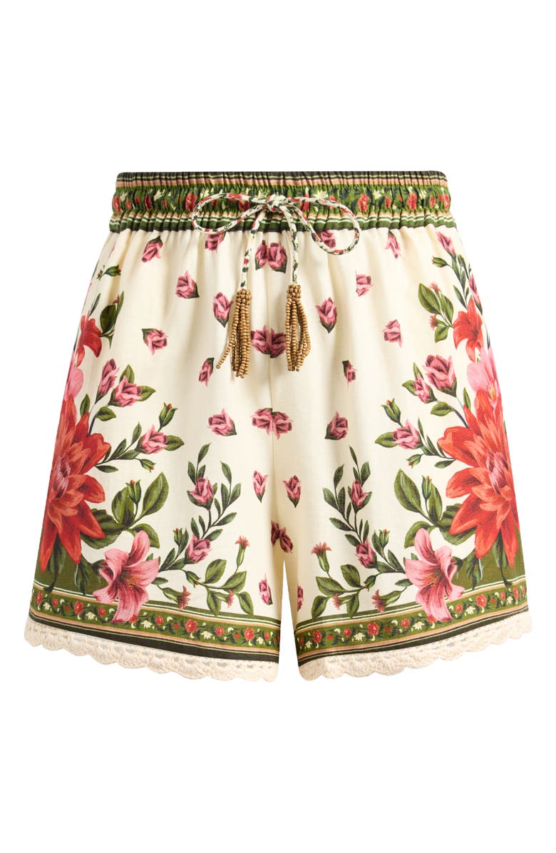 FARM Rio Wonder Rio Sand Linen Blend Shorts, Main, color, Sand