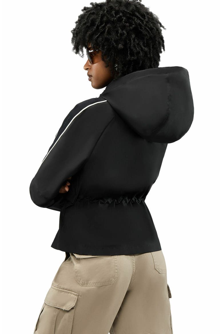 Women's Enneth Hooded Windbreaker with Adjustable waist, Alternate, color, Black