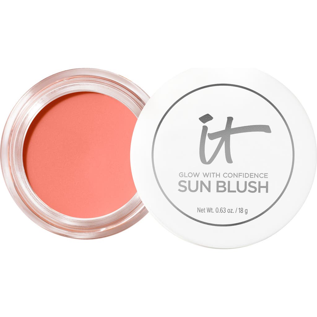 It Cosmetics Glow With Confidence Sun Cream Blush With Hyaluronic Acid Sun Blossom 20 0.63 oz In Sun Blossom 20