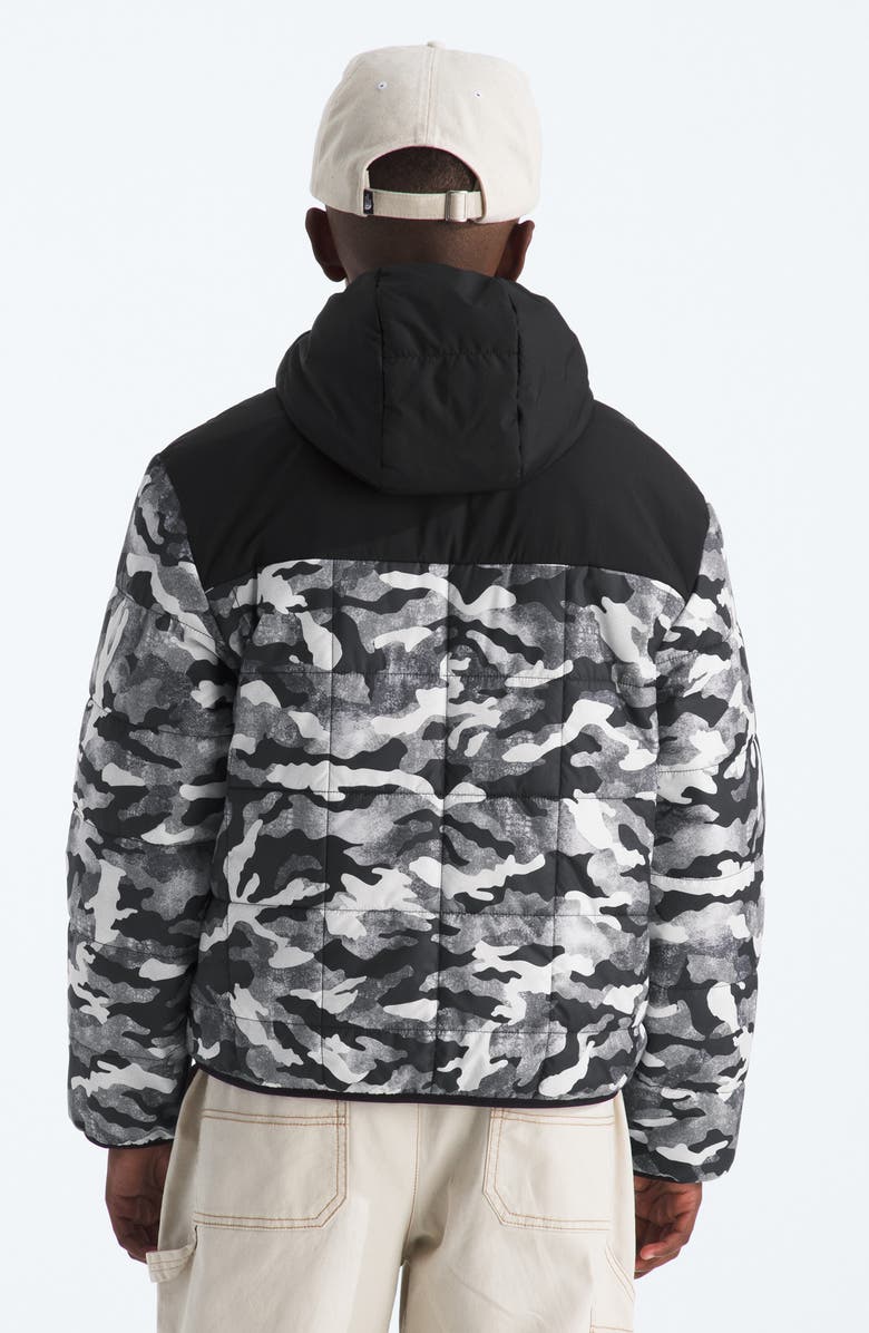 The North Face Kids' Shasta Water Repellent Reversible Hooded Jacket, Alternate, color, Smoked Pearl Tnf Camo Small