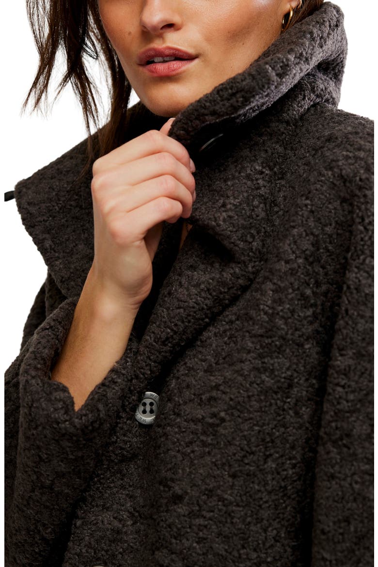 Softest Touch High Pile Fleece Jacket, Alternate, color, CHARCOAL GREY