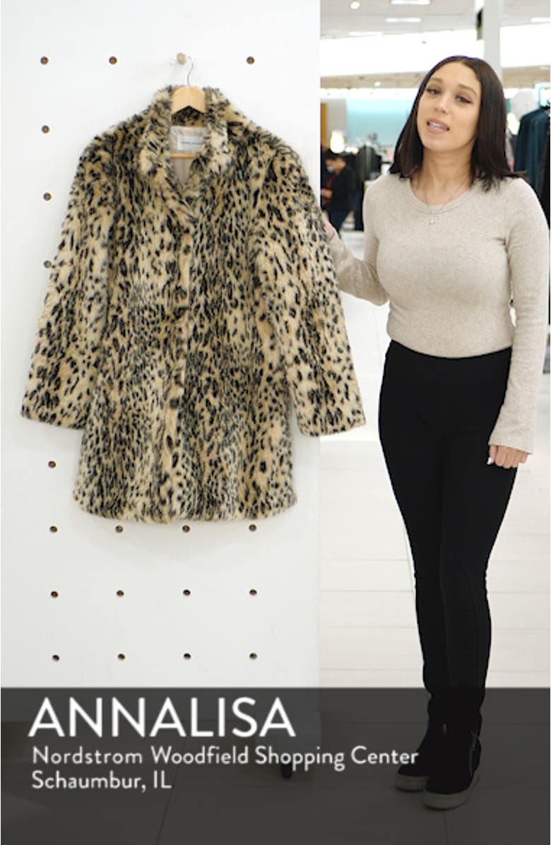 Leopard Faux Fur Coat, sales video thumbnail