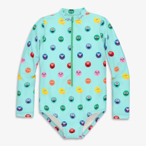 Kids Sesame Street One-Piece Rash Guard (Toddler, Little Kid, Big Kid)