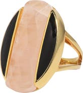 OGÉ Jewelry Harmonia Rose Quartz Boundary Ring