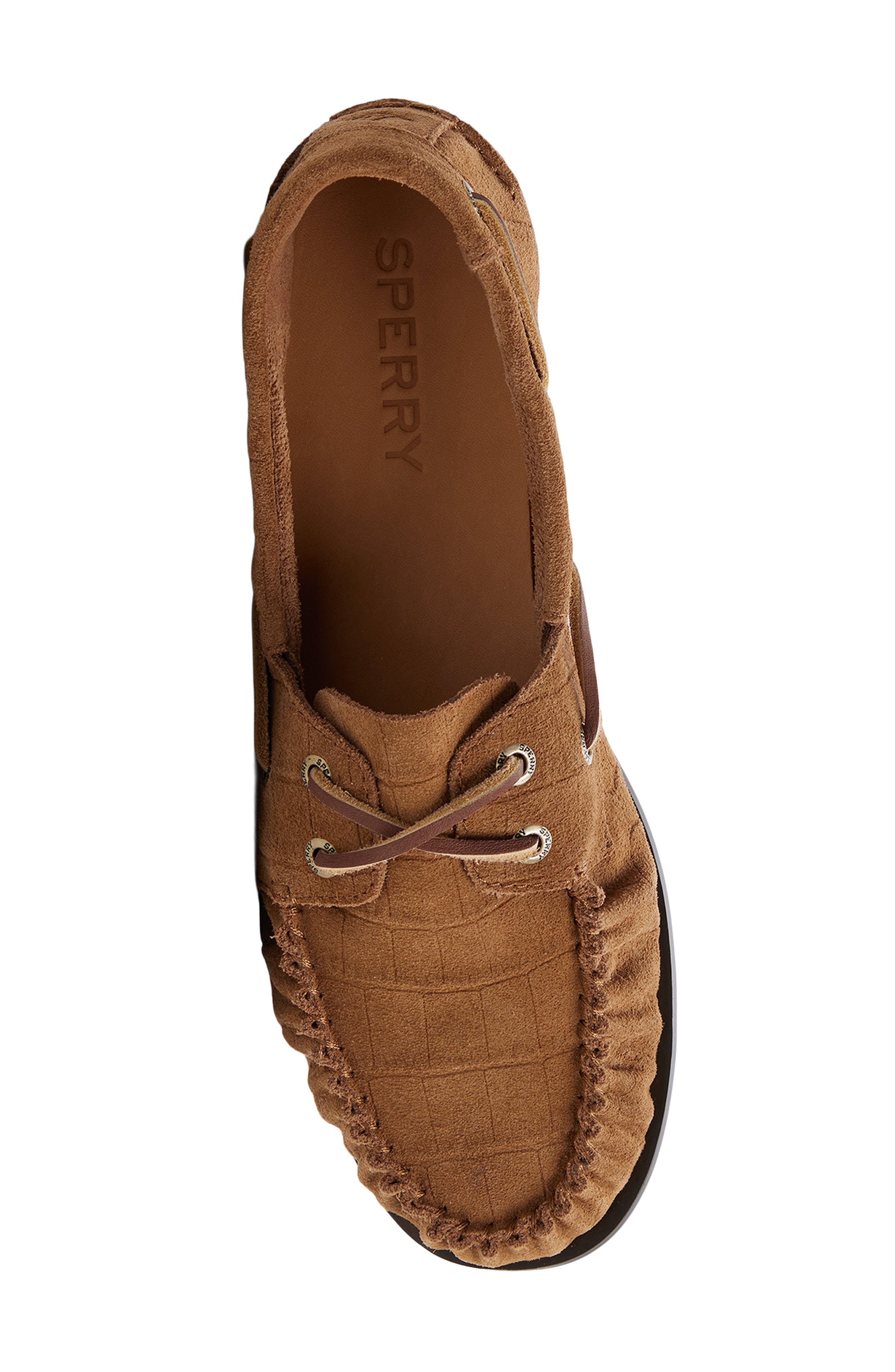 Sammi Leather Boat Shoe, Alternate, color, WALNUT