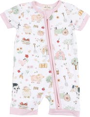 Angel Dear Cute Farm Animals Ruffle Zip Footie