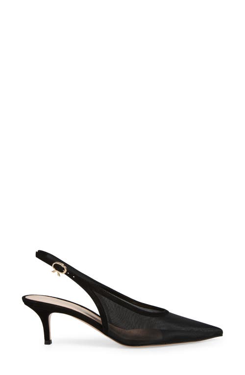 Gianvito Rossi Pointed Toe Slingback Pump In Black