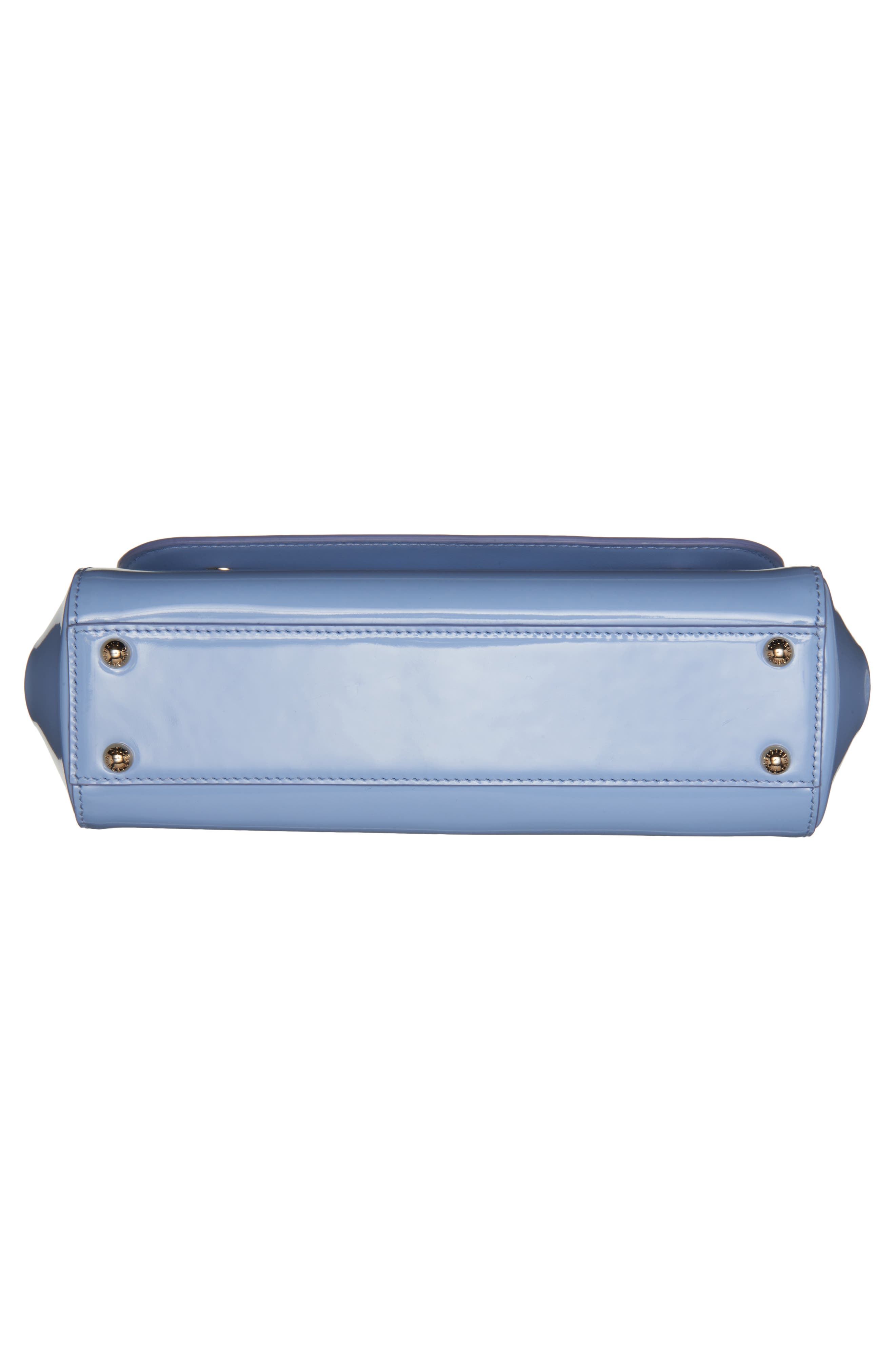 Dolce&Gabbana Medium Sicily East/West Patent Leather Satchel, Alternate, color, 