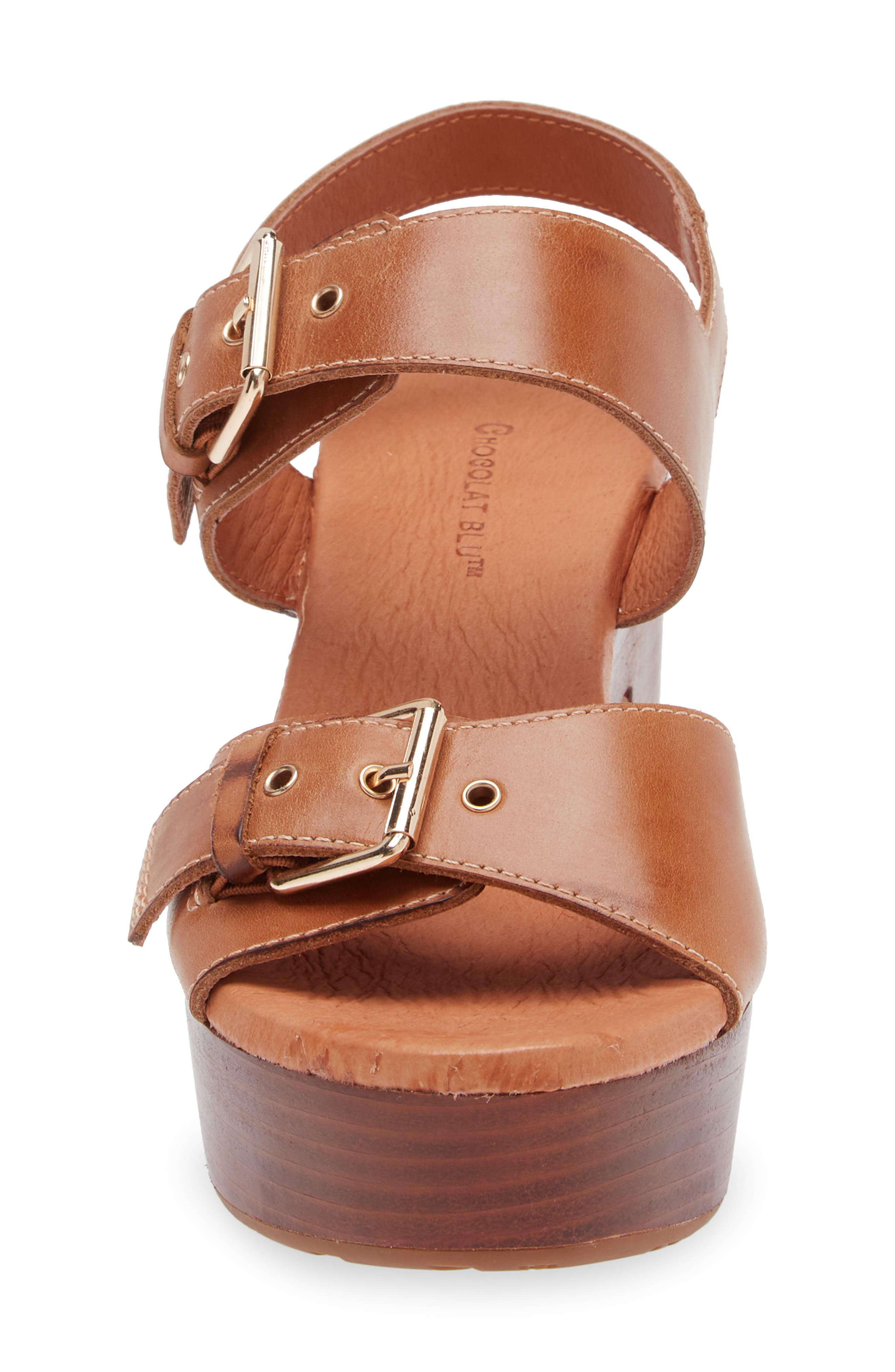 Chocolat Blu Gloriana Platform Sandal, Alternate, color, Whiskey Leather