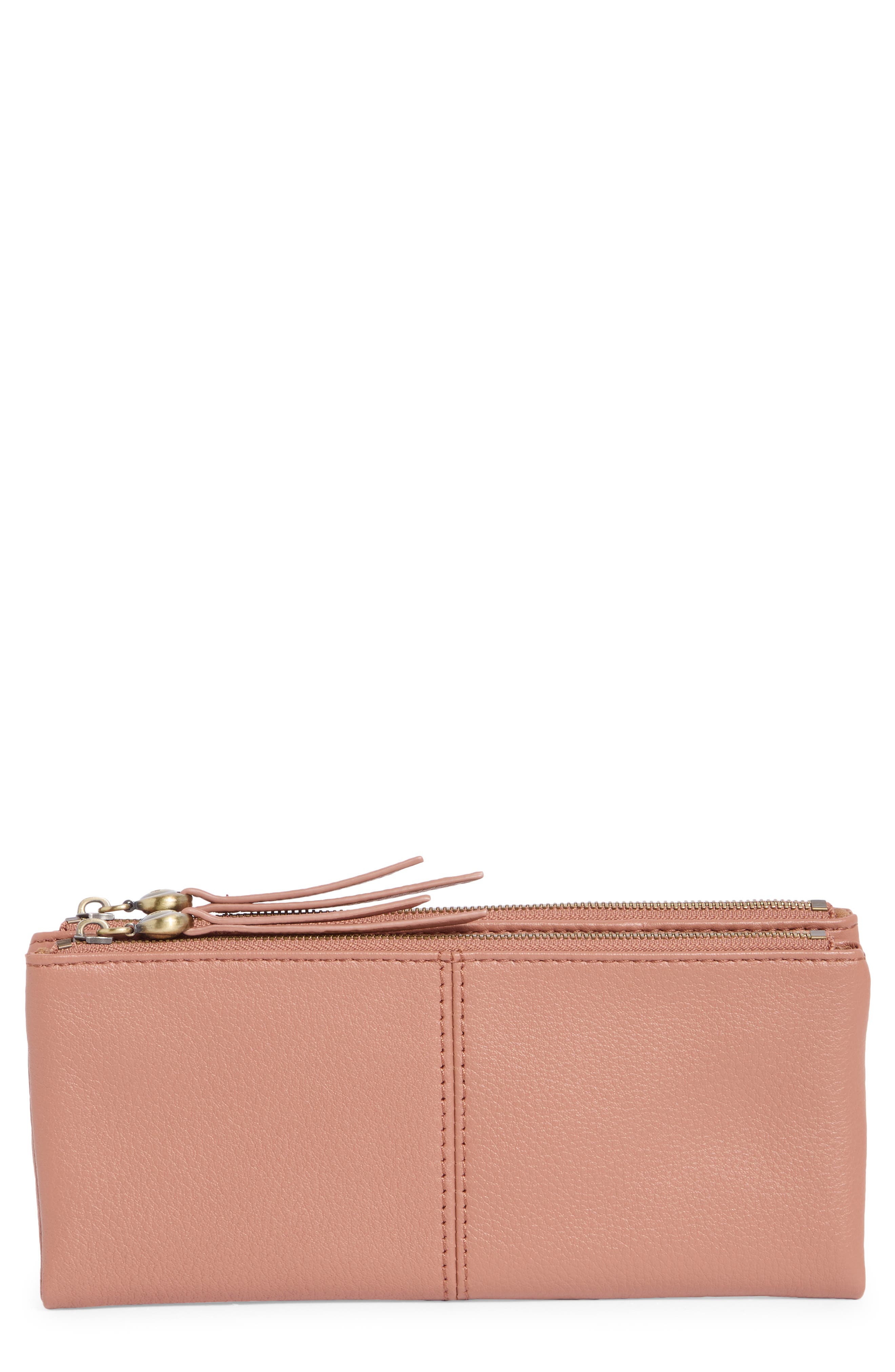 HOBO Keen Large Zip Top Leather Wallet