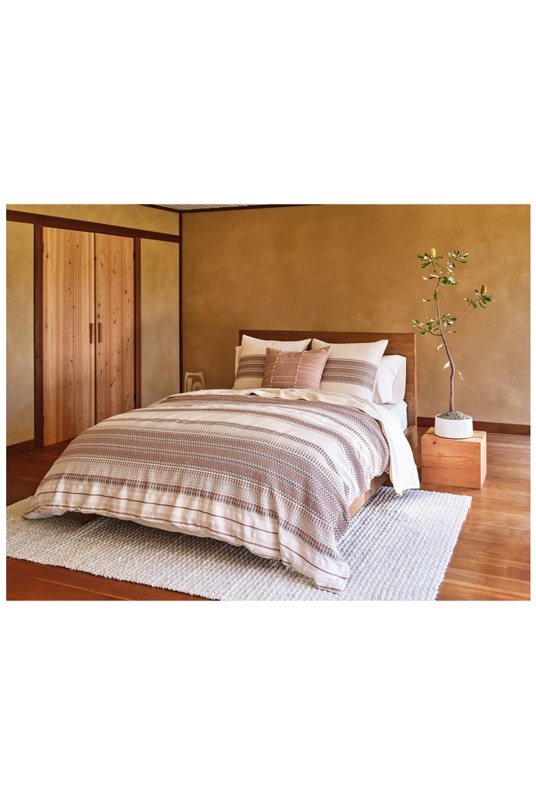 Coast Organic Cotton Duvet Cover, Alternate, color, UNDYED W/ REDWOOD