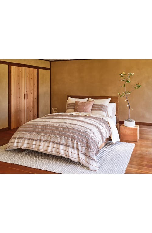 Coyuchi Coast Organic Cotton Duvet Cover In Undyed W/redwood
