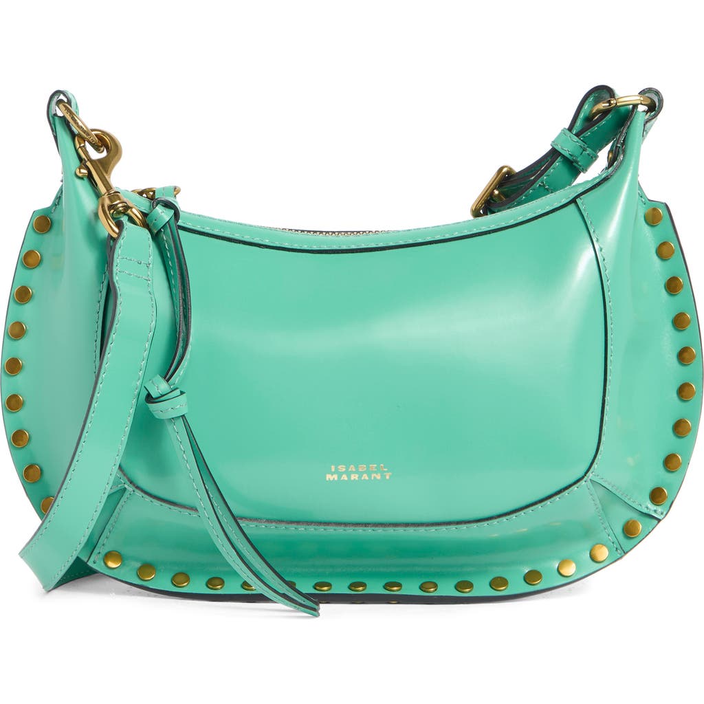 Isabel Marant Oskan Moon Crossbody Bag In Green