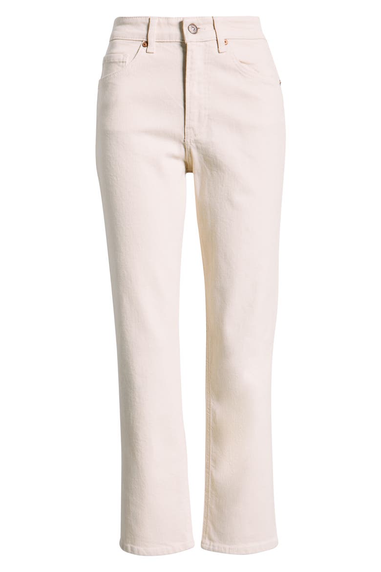 New York High Waist Straight Leg Crop Jeans, Alternate, color, BEIGE CLASSIC BLUE