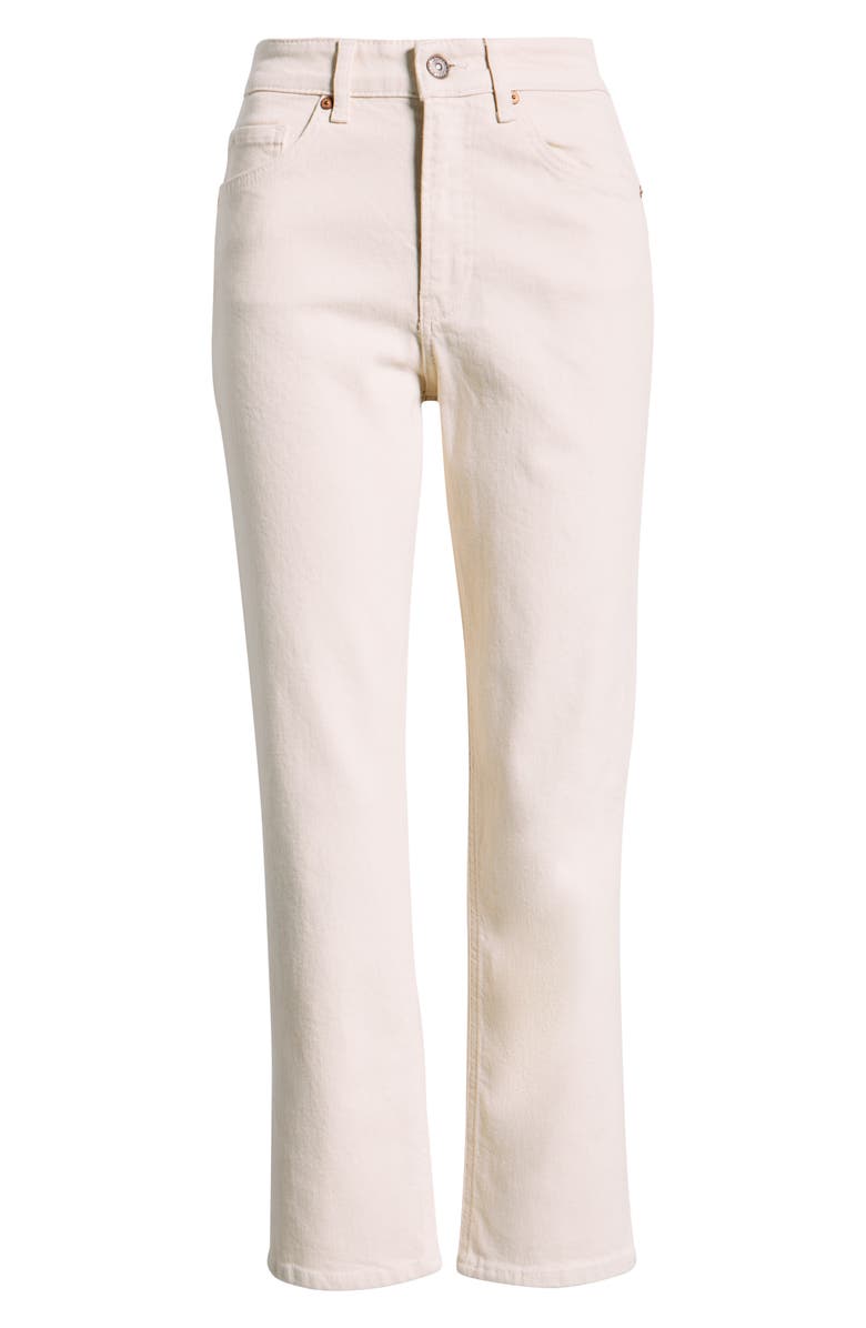 Mavi Jeans New York High Waist Straight Leg Crop Jeans, Alternate, color, Beige Classic Blue