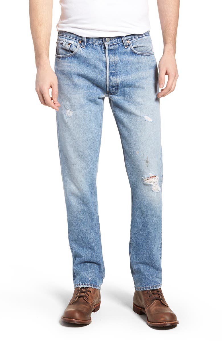 Levi's<sup>®</sup> Authorized Vintage 501<sup>™</sup> Tapered Slim Fit Jeans, Main, color,