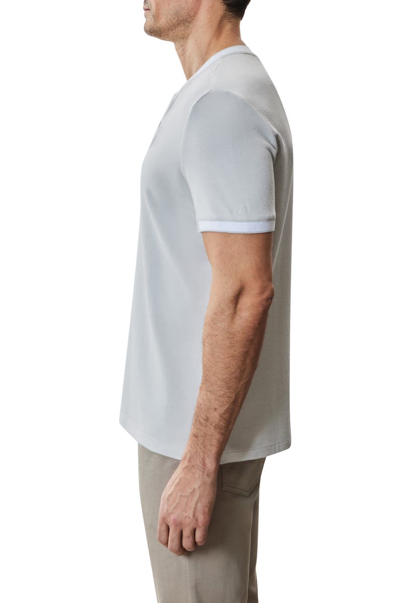 Robert Barakett Tessio Baseball Collar Short Sleeve Henley T-Shirt, Alternate, color, Light Grey