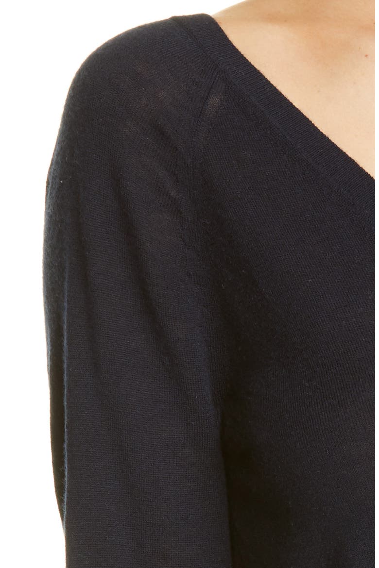Wool & Cashmere Blend V-Neck Sweater, Alternate, color, COASTAL