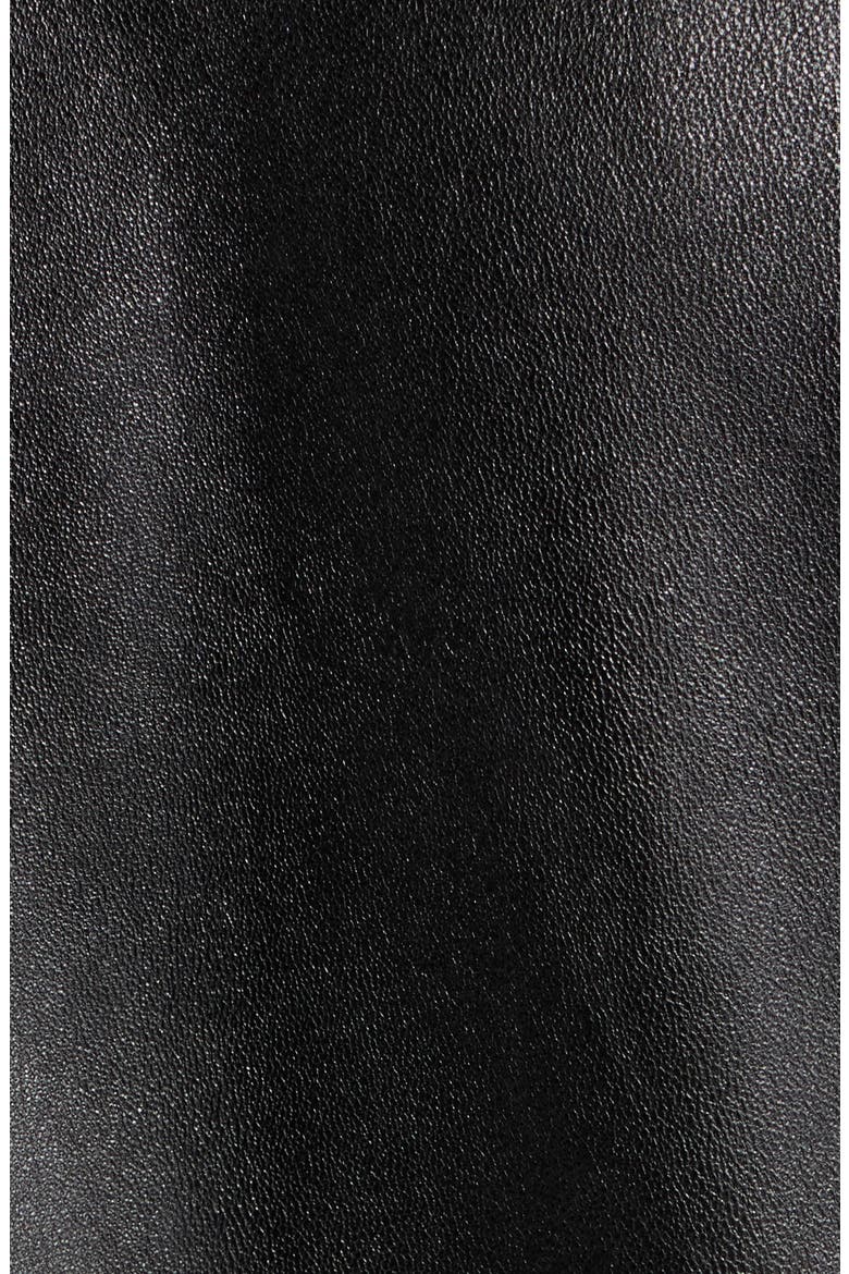 Backstage Leather Car Coat, Alternate, color, BLACK