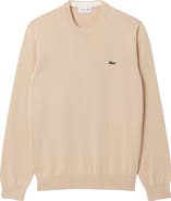 Lacoste Solid Cotton Jersey Crewneck Sweater