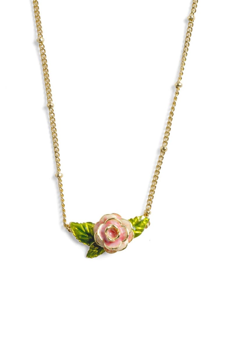 Vintage Rose Necklace, Main, color, Rose