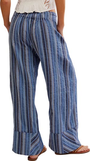 Days End Stripe Cotton Drawstring Pants