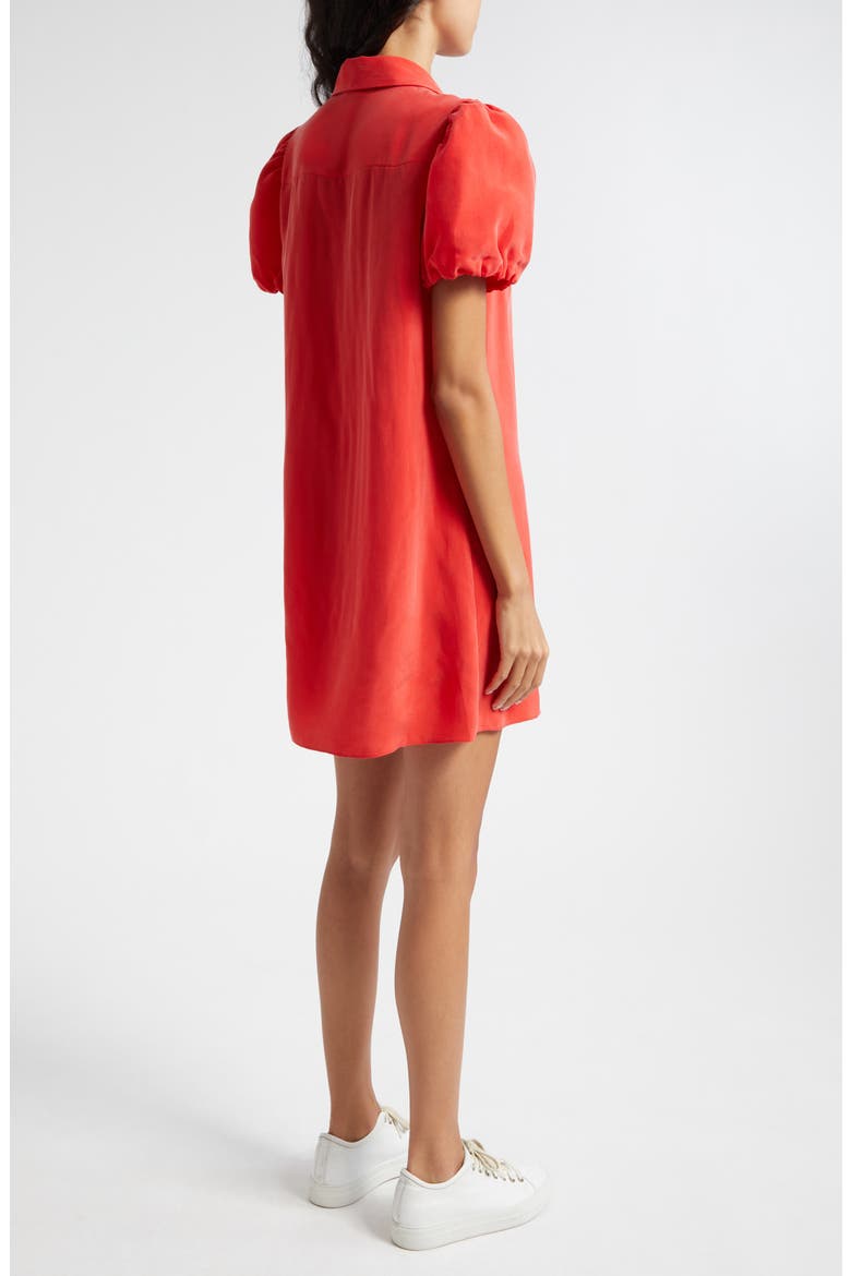 Jem Puff Sleeve Shirtdress, Alternate, color, BRIGHT POPPY