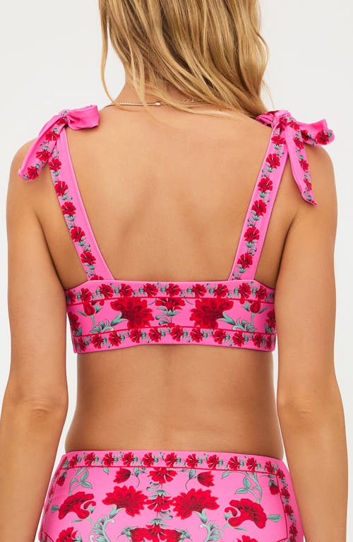 Beach Riot Avalon Floral Bikini Top In Pink