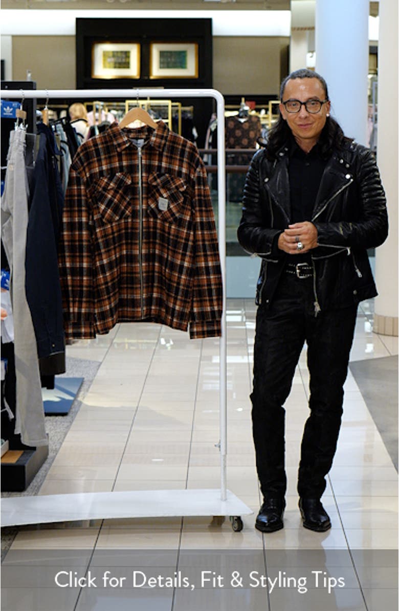 Woods Plaid Zip-Up Shirt Jacket, sales video thumbnail