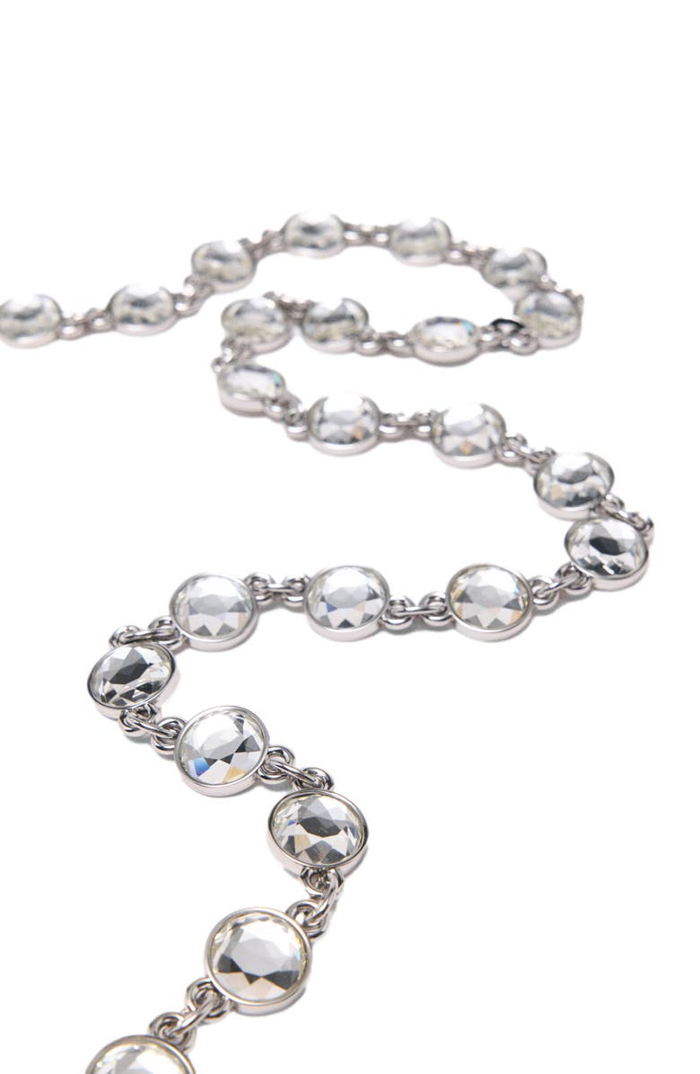 maje Rhinestone chain belt, Alternate, color, Silvery