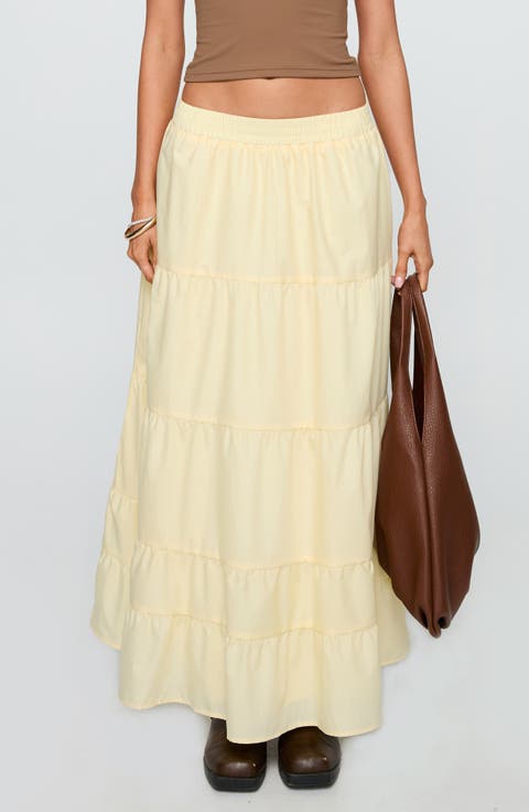 Garden Party Tiered Maxi Skirt