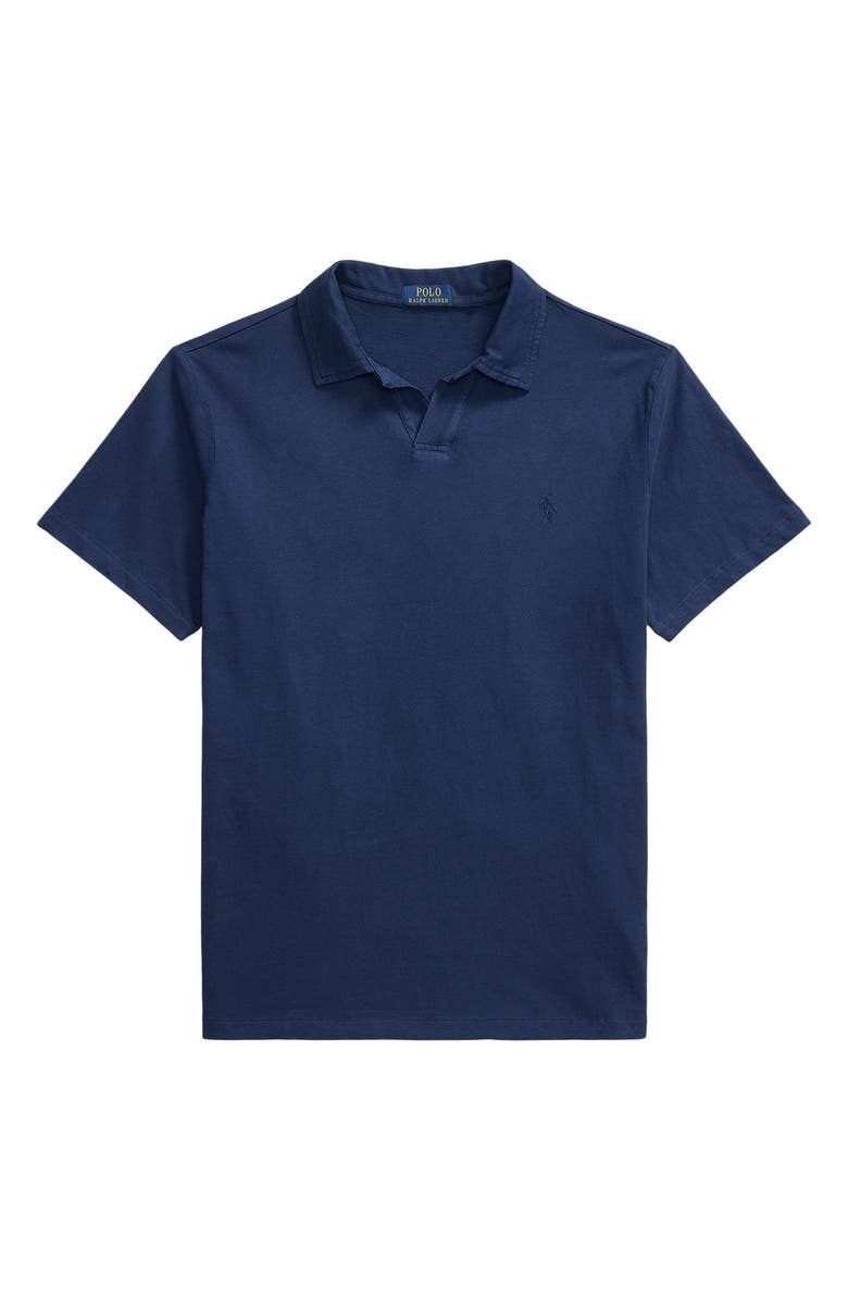 Polo Ralph Lauren Johnny Collar Cotton & Linen Pocket Polo, Alternate, color, Newport Navy