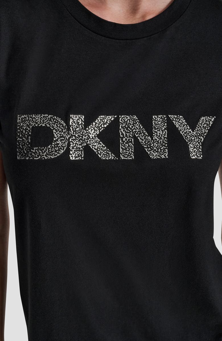 DKNY Pumiced Logo Graphic T-Shirt, Alternate, color, Black