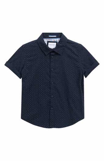 DENIM AND FLOWER Kids' Polka Dot Button-Up Shirt