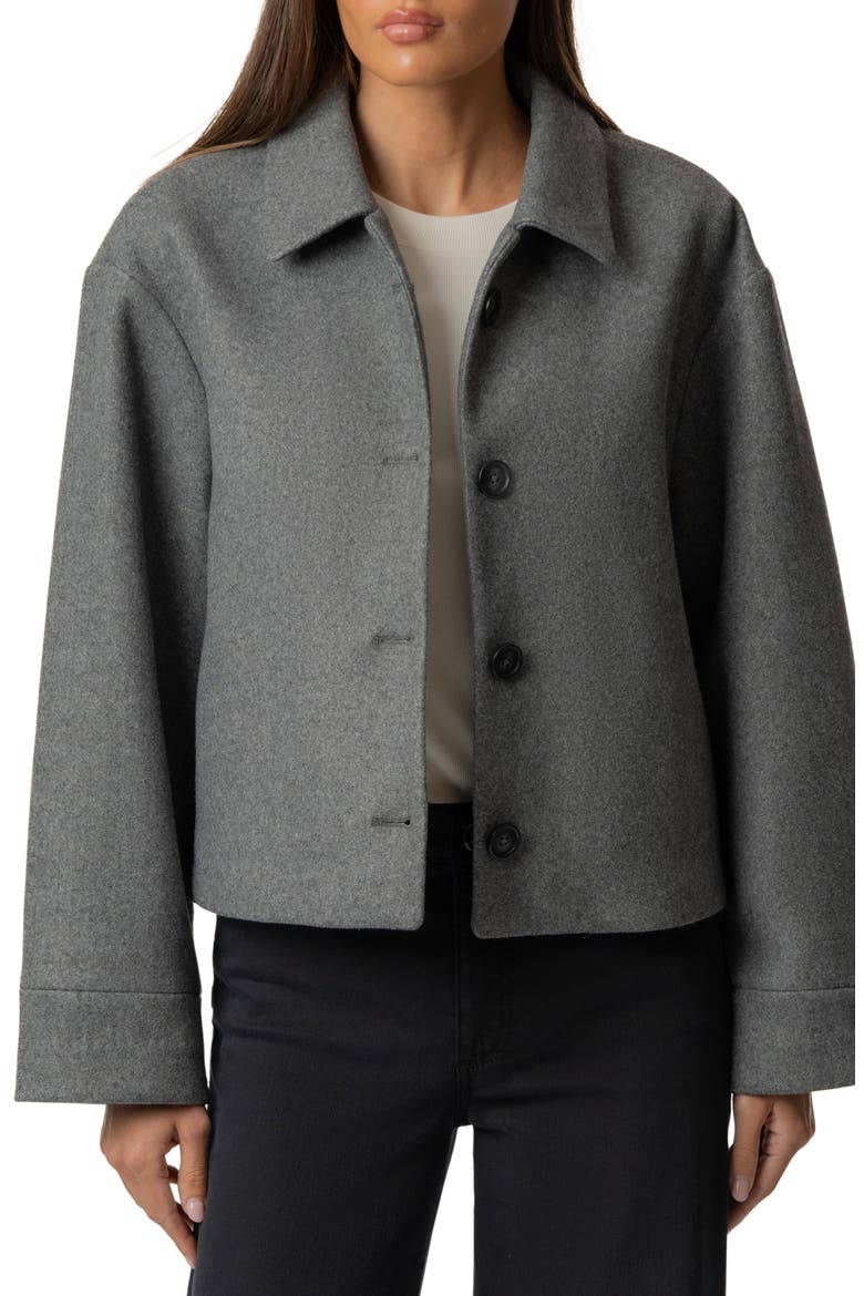 Brushed Jacket, Main, color, CHARCOAL