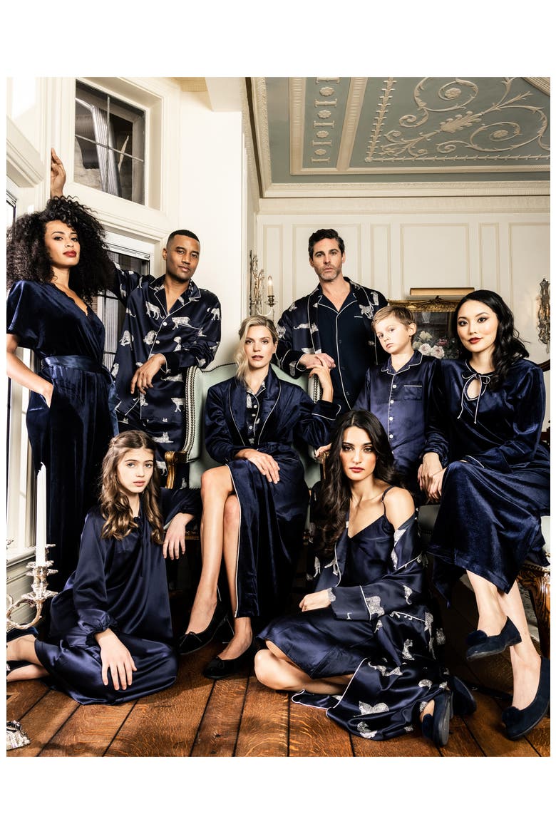 Silk Nightgown, Alternate, color, NAVY