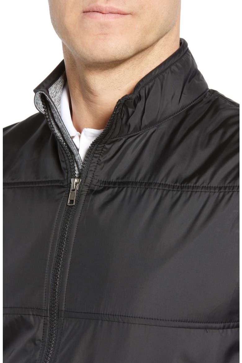 Stealth Hybrid Quilted Full Zip Vest, Alternate, color, BLACK